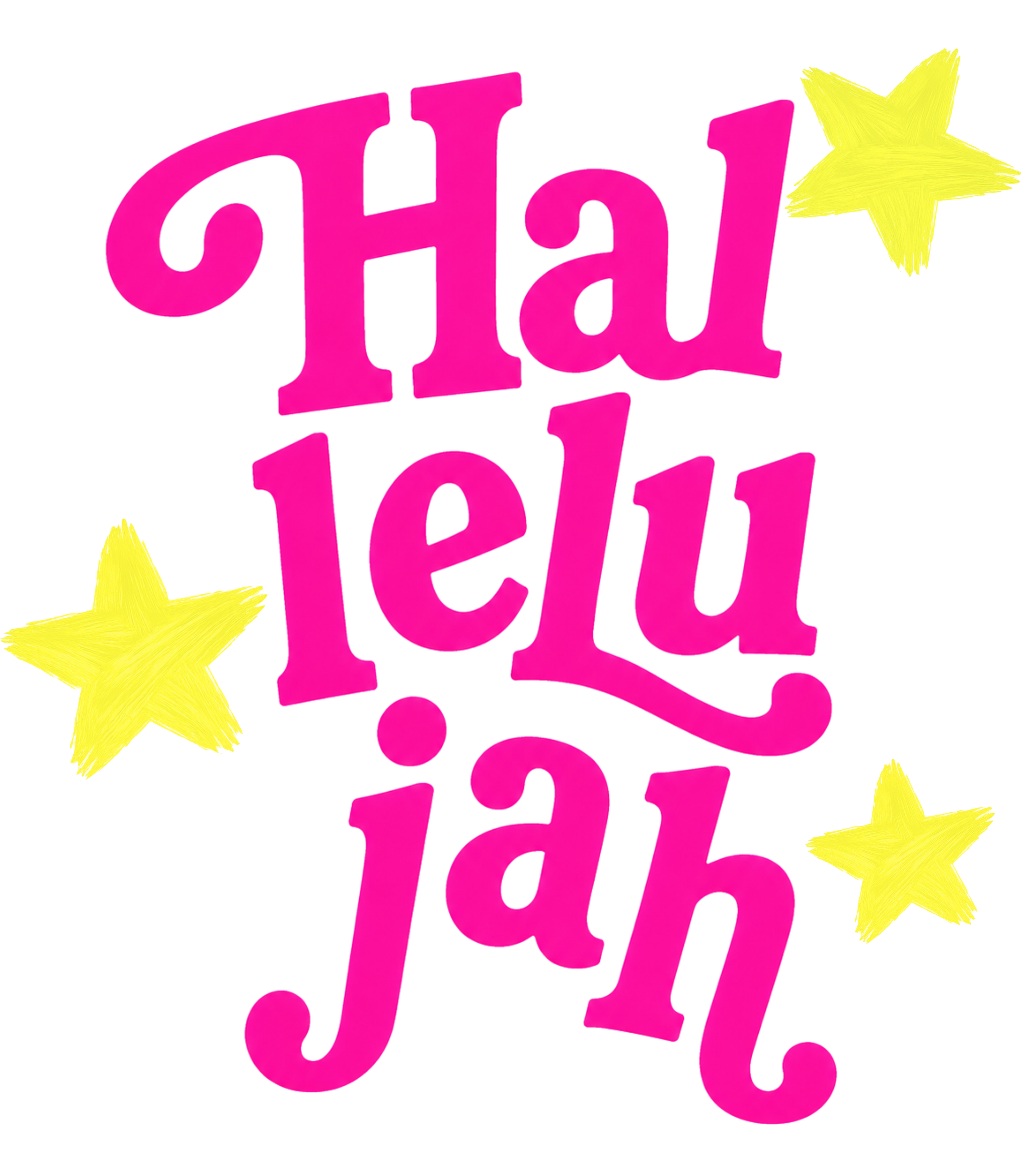 Hallelujah bright PNG Digital Download