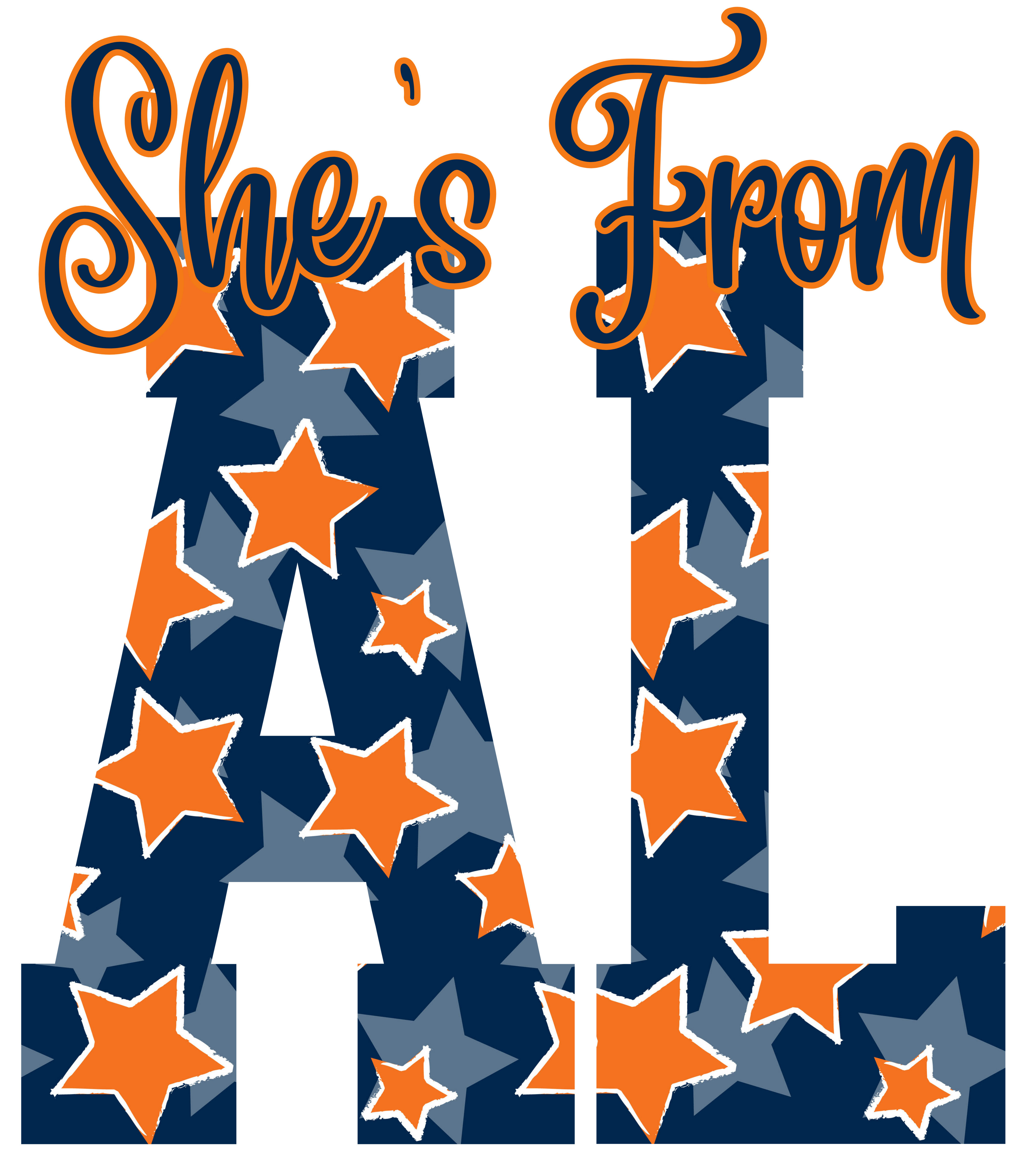 She’s From AL PNG – Bold Southern Star Design