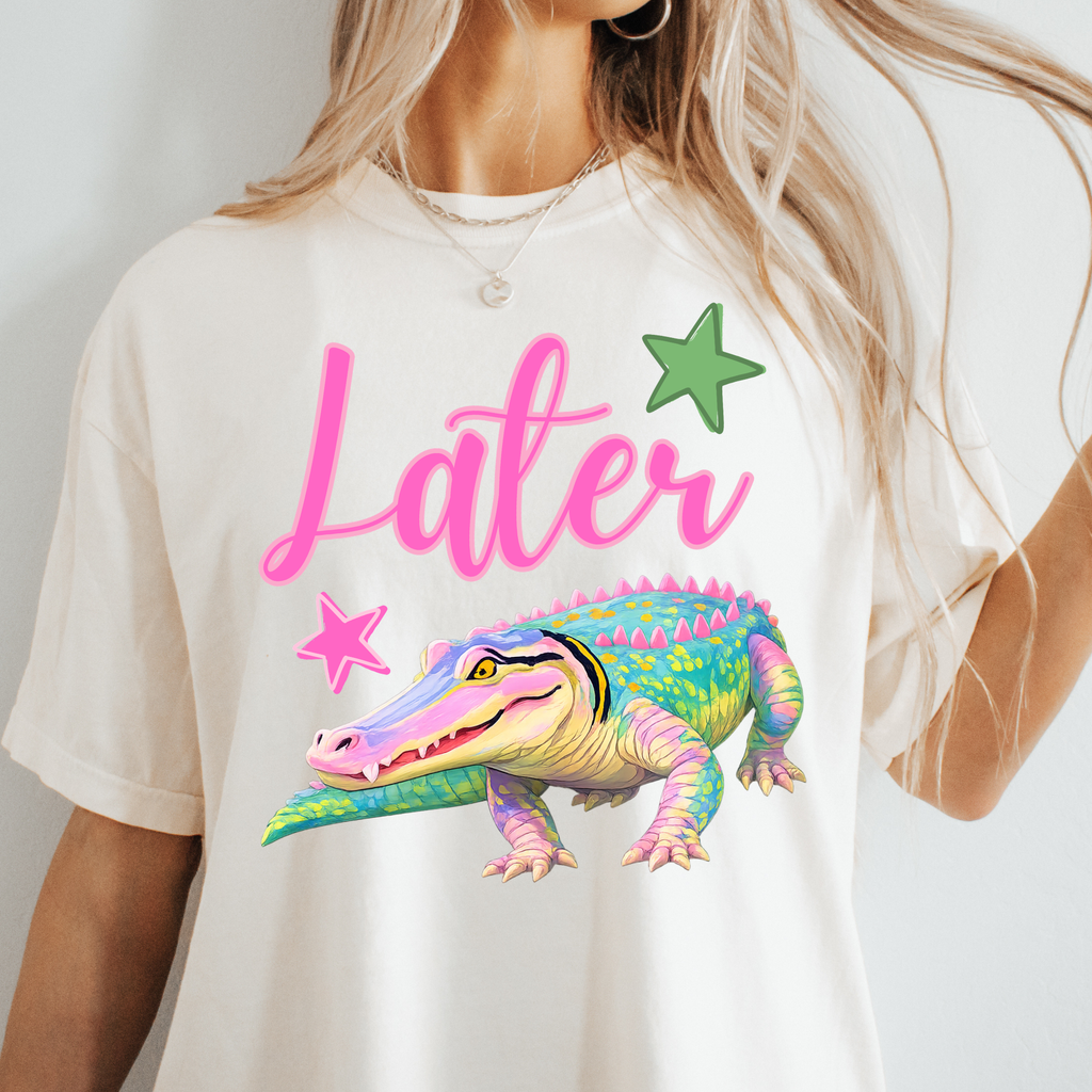 Later Gator Colorful Front & Back PNG File