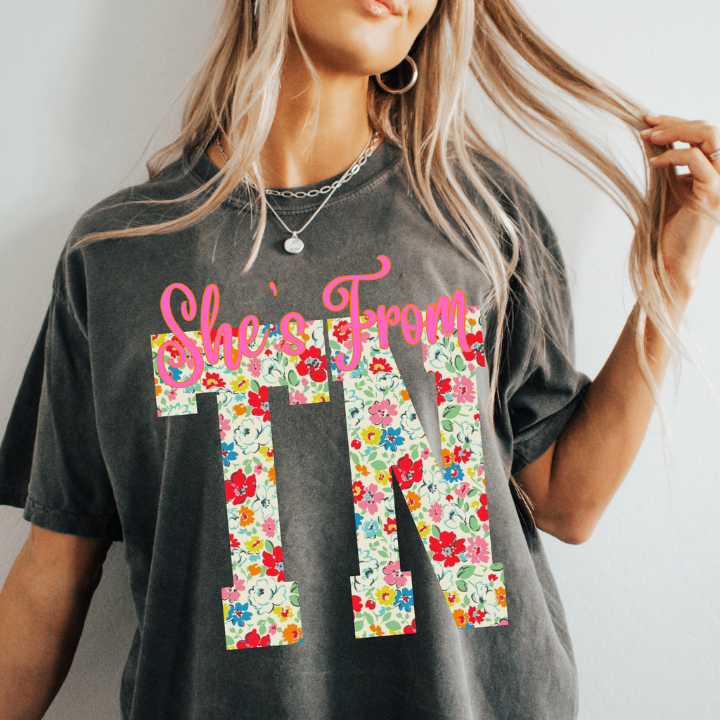 She's From TN PNG-Floral Southern Design