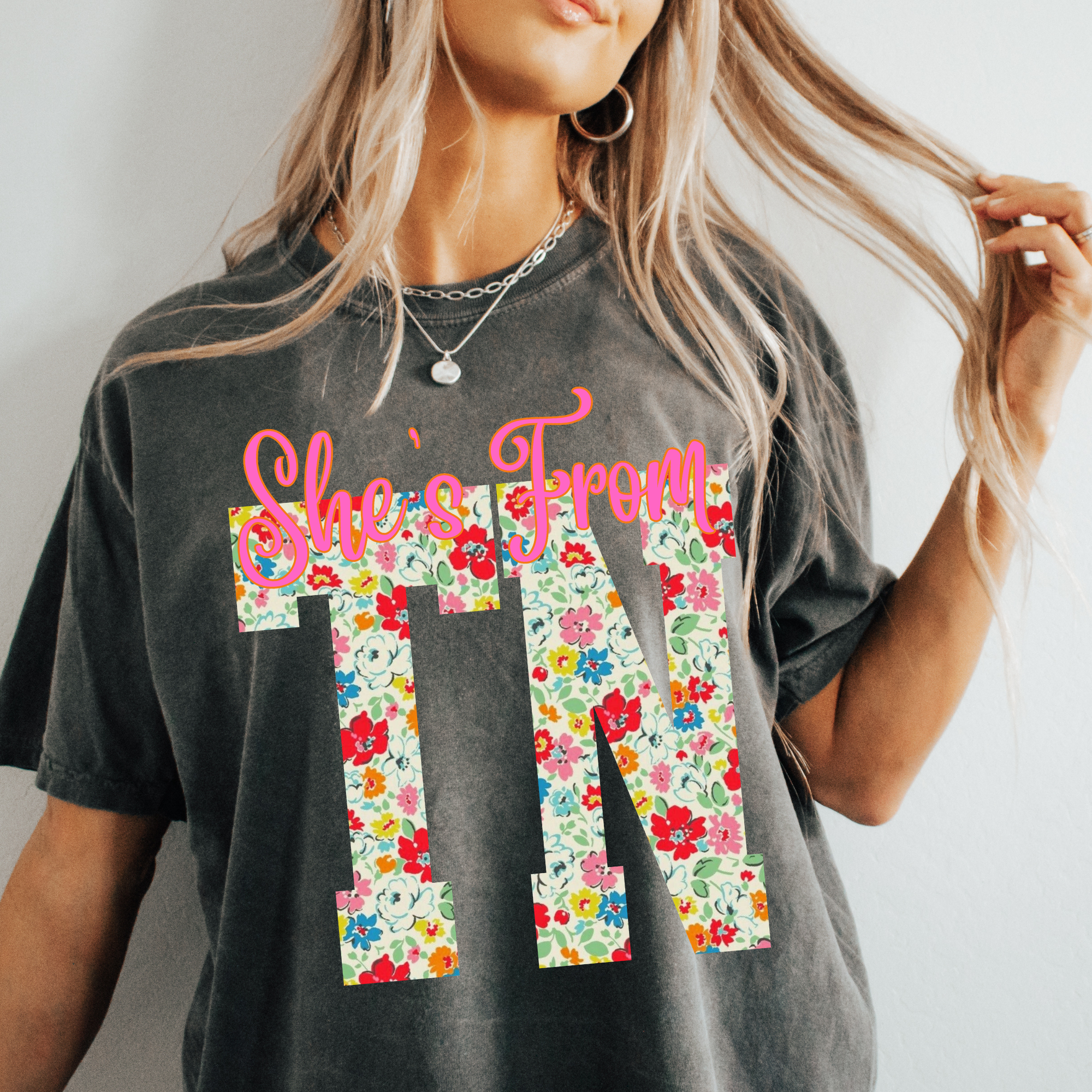 She's From TN PNG-Floral Southern Design