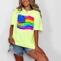 Neon American Flag PNG Digital Download