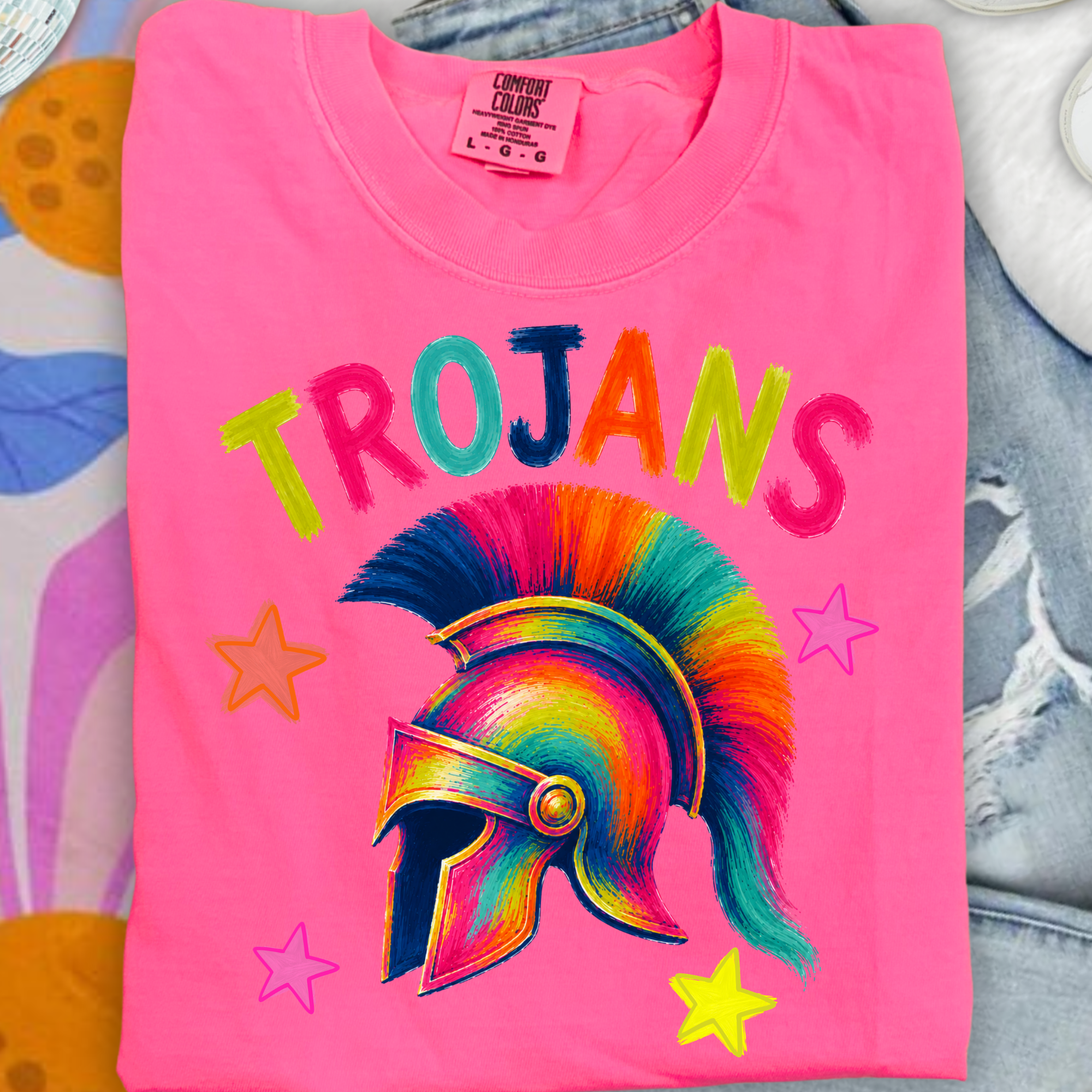 Bold Trojan Mascot Design PNG Digital Download