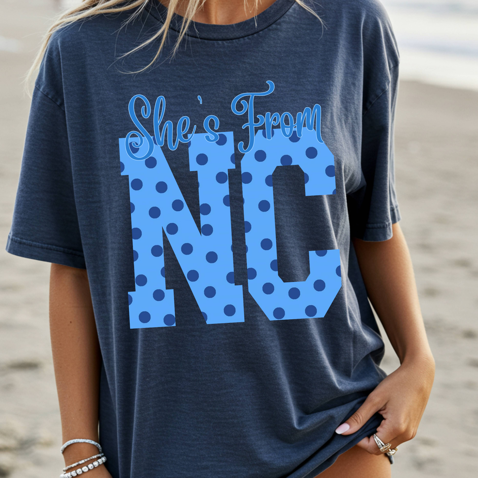 She's From NC PNG- Polka Dot Southern Style