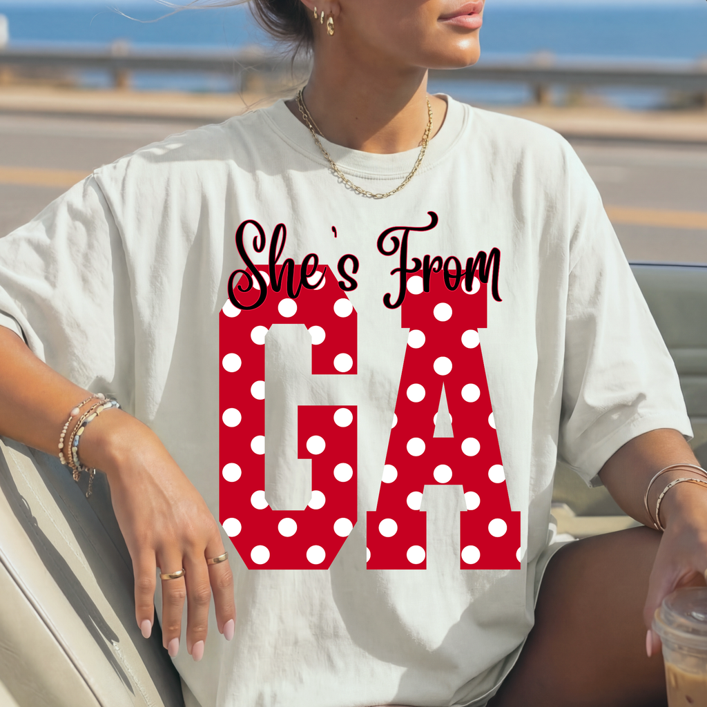 She's From GA PNG Bold Southern Design