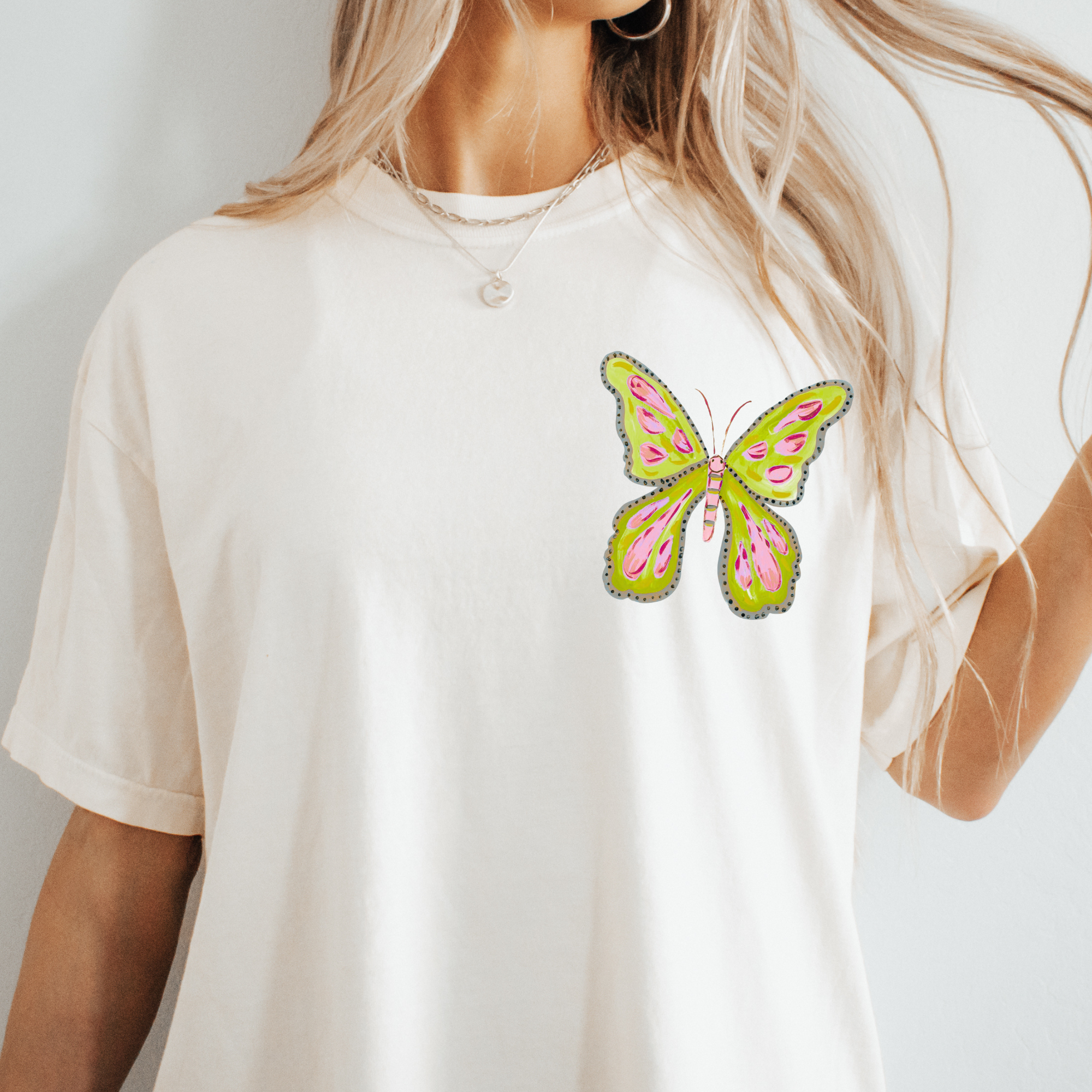 Bye Bye Butterfly front and back PNG