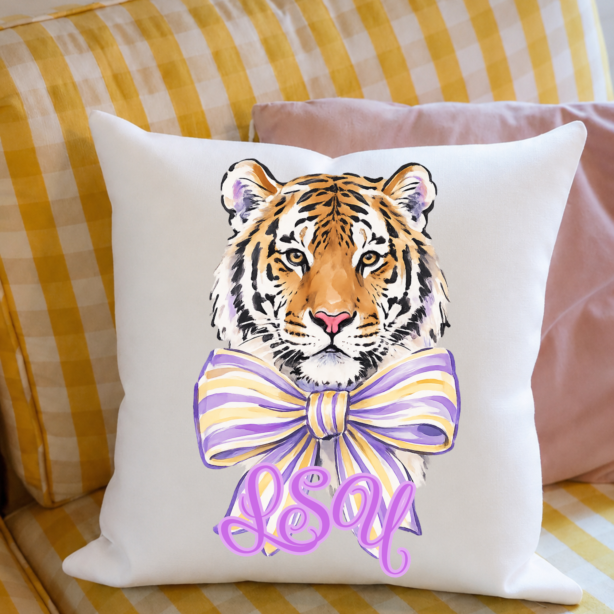 LSU Tigers hand painted preppy PNG Digital Download
