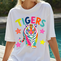 Neon Colorful Tiger Mascot PNG Digital Download
