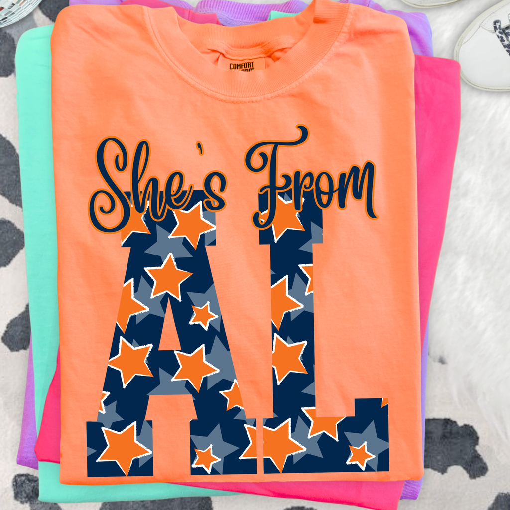She’s From AL PNG – Bold Southern Star Design