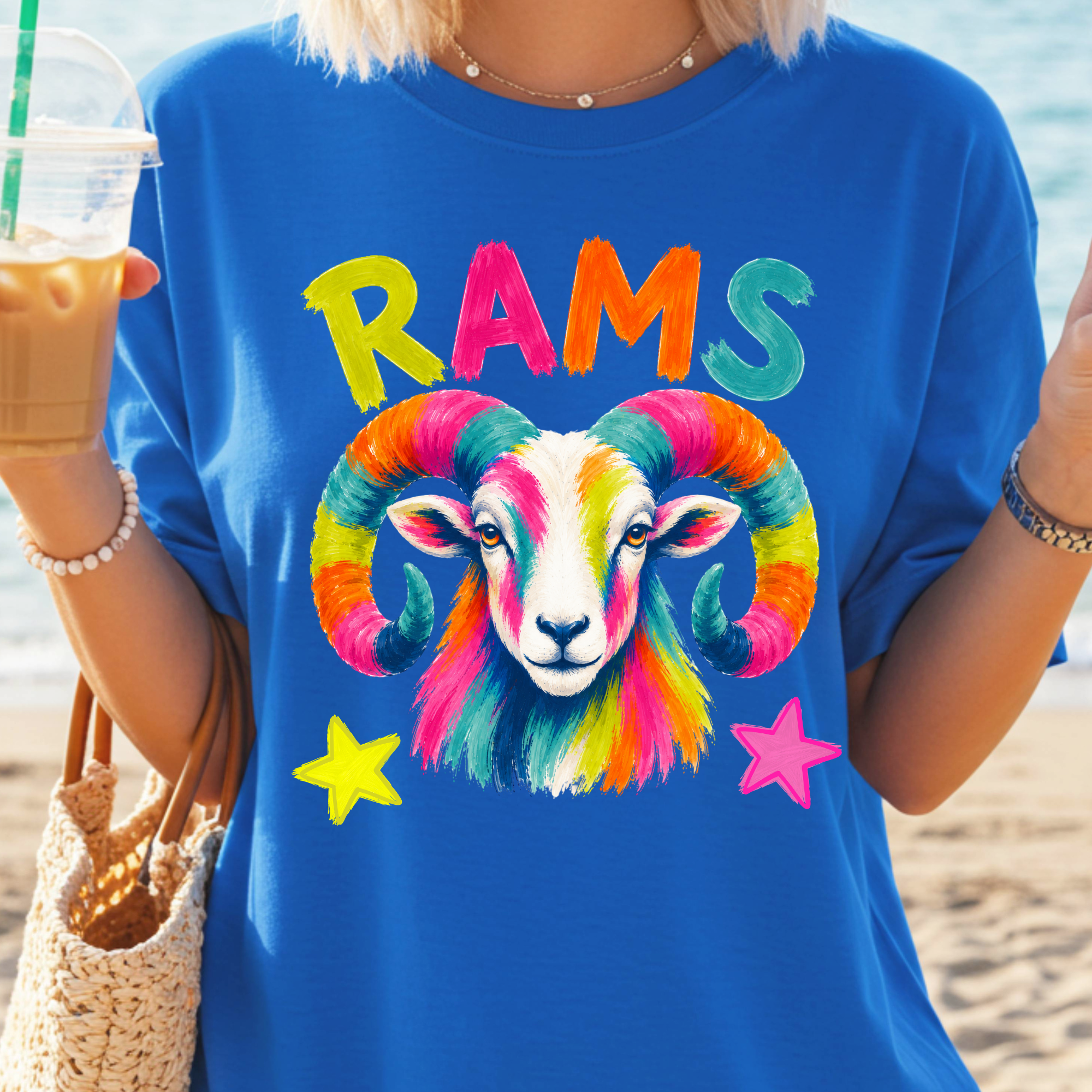 Vibrant Rams Mascot PNG Digital Download