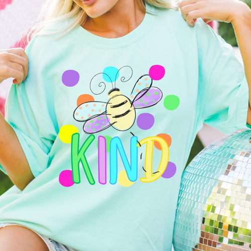 Bee Kind polka dot PNG