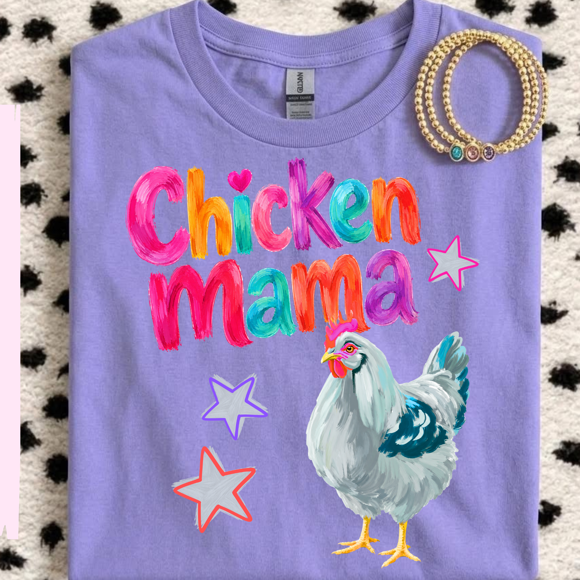 Chicken Mama colorful PNG Digital Download