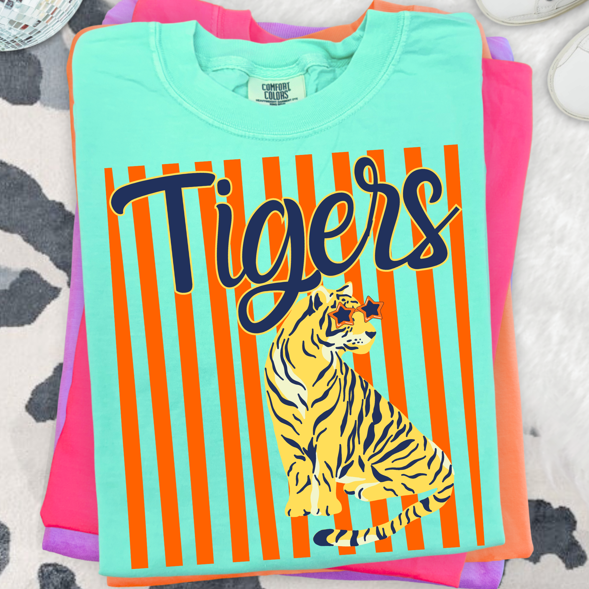 Tigers Blue and Orange PNG