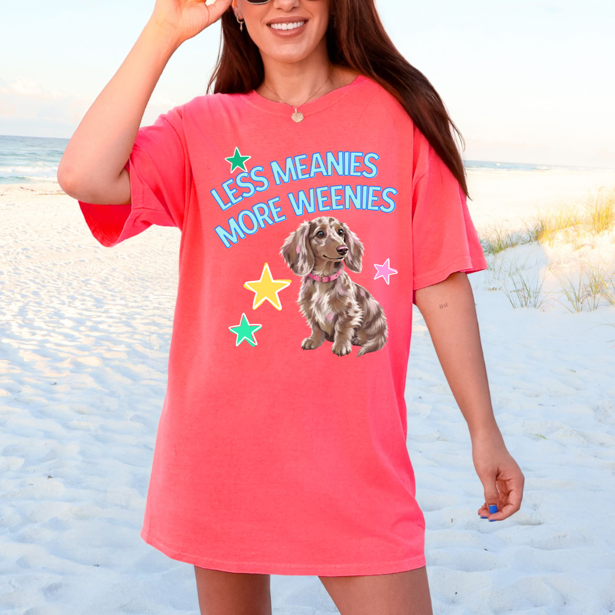 Less Meanies More Weenies Cute Dachshund PNG Digital Download