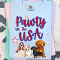 Pawty in the USA Fun Patriotic Dog PNG Digital Download