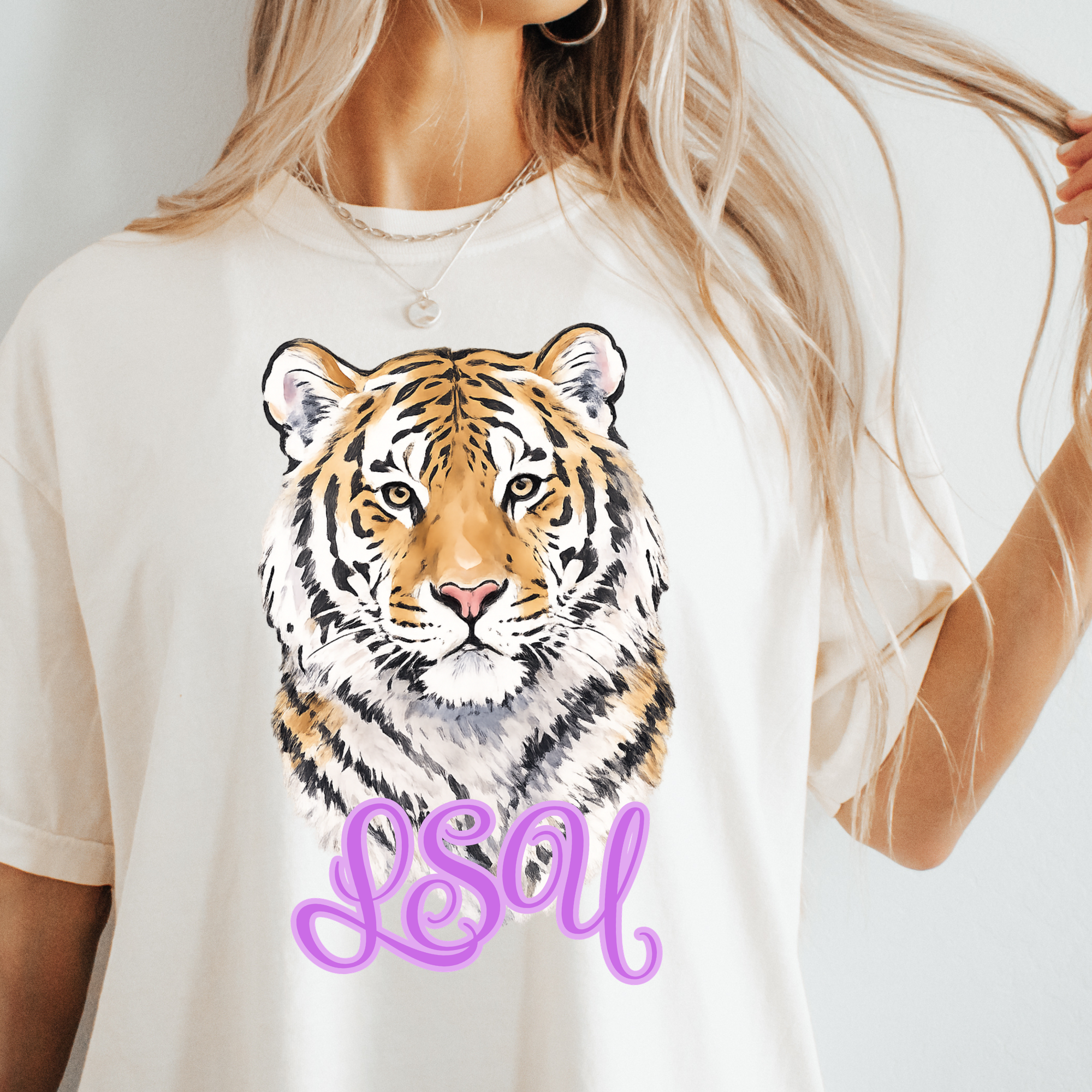 LSU Tiger Preppy PNG Digital Download