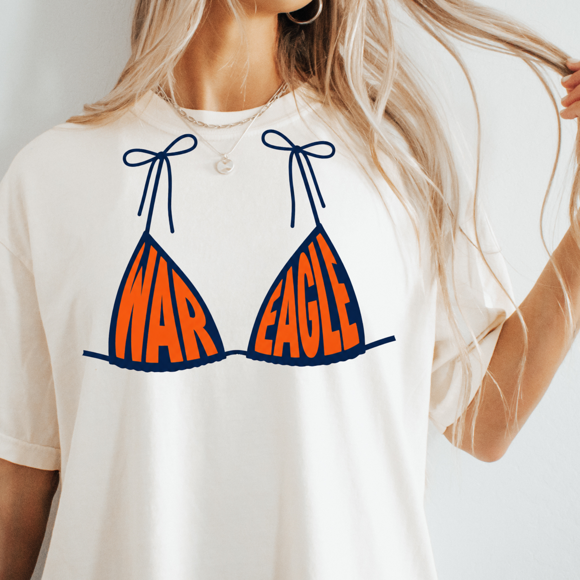 Auburn War Eagle bikini top PNG Digital Download