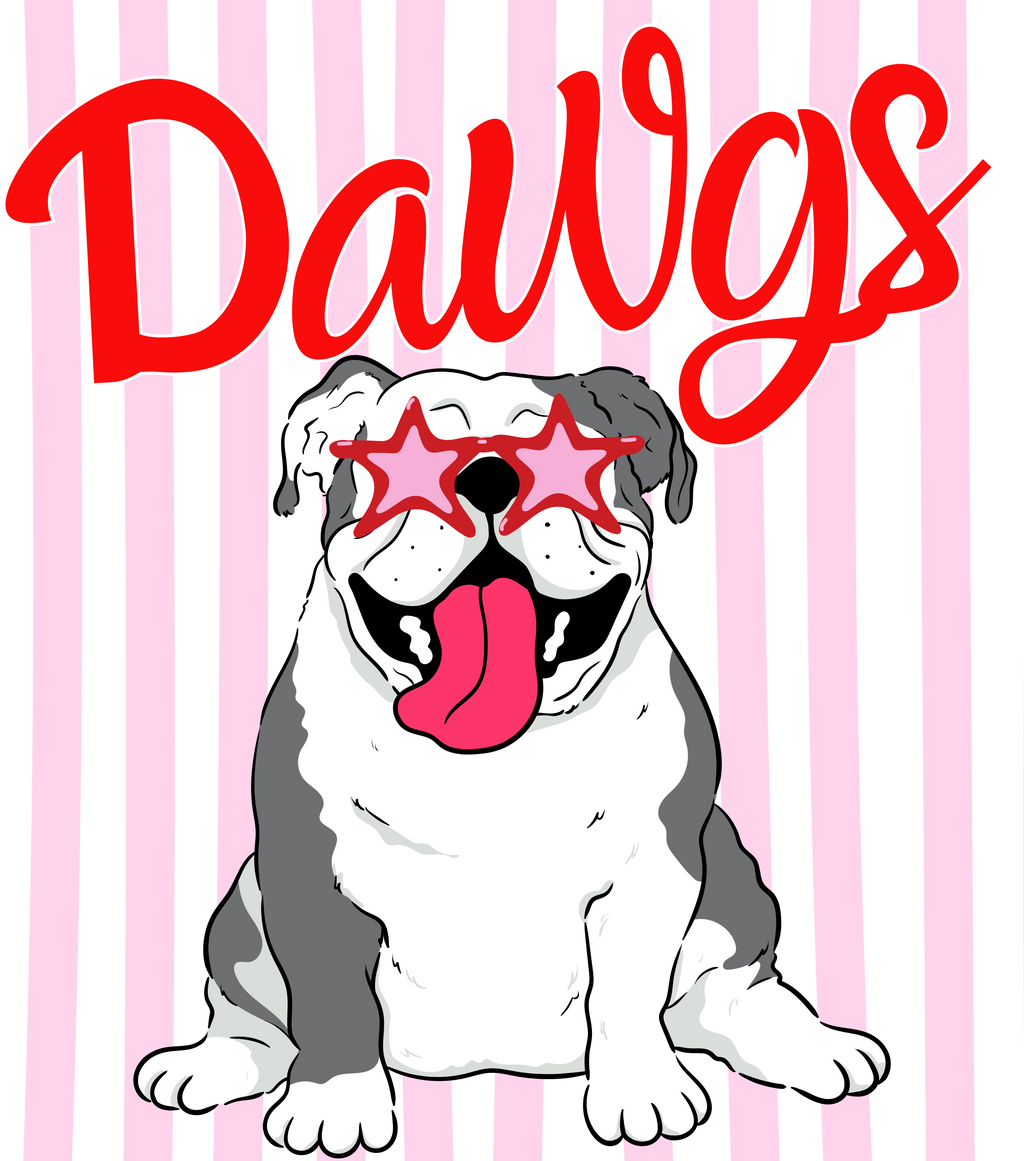 Dawgs Bulldog stripes PNG