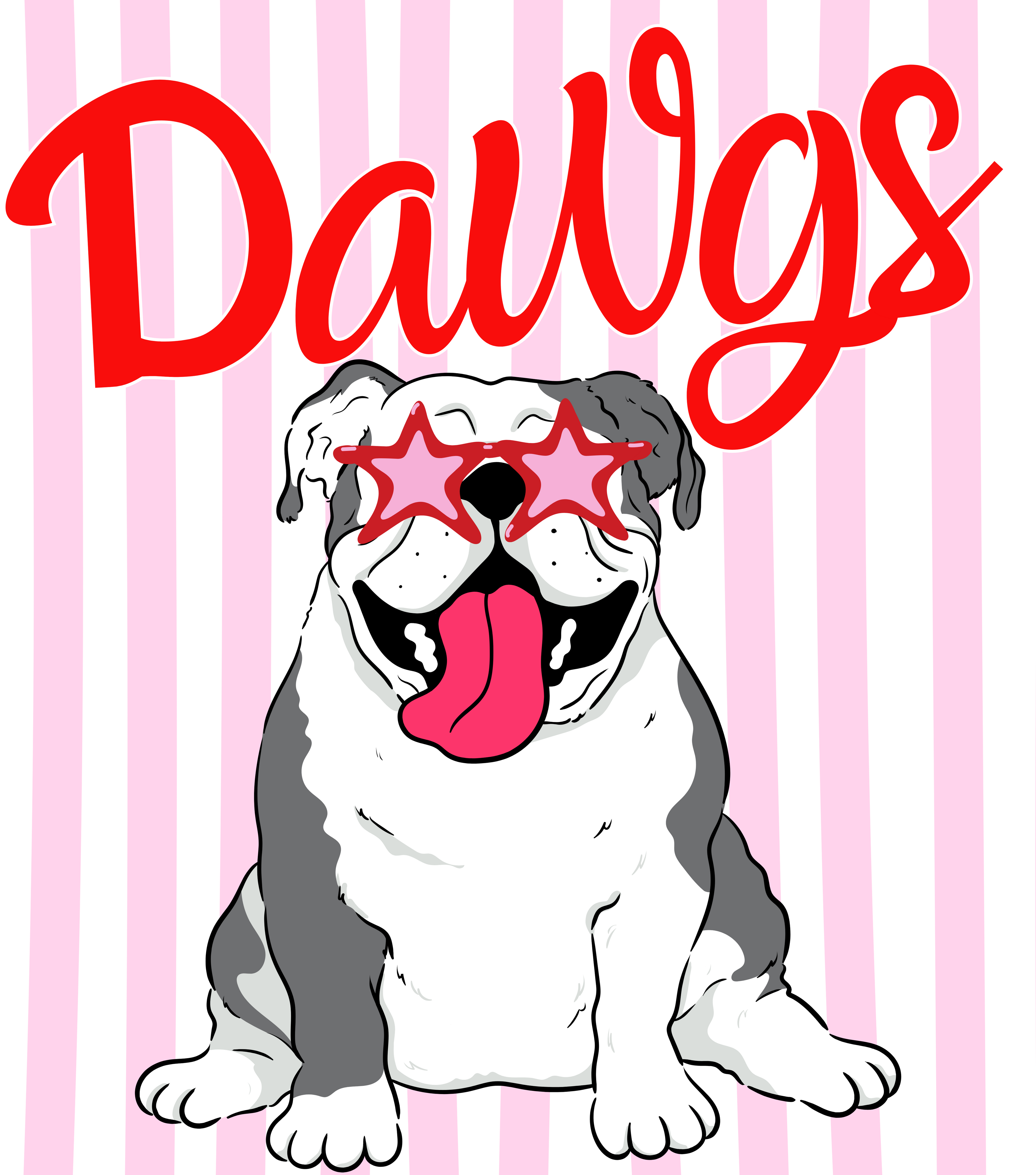 Dawgs Bulldog stripes PNG