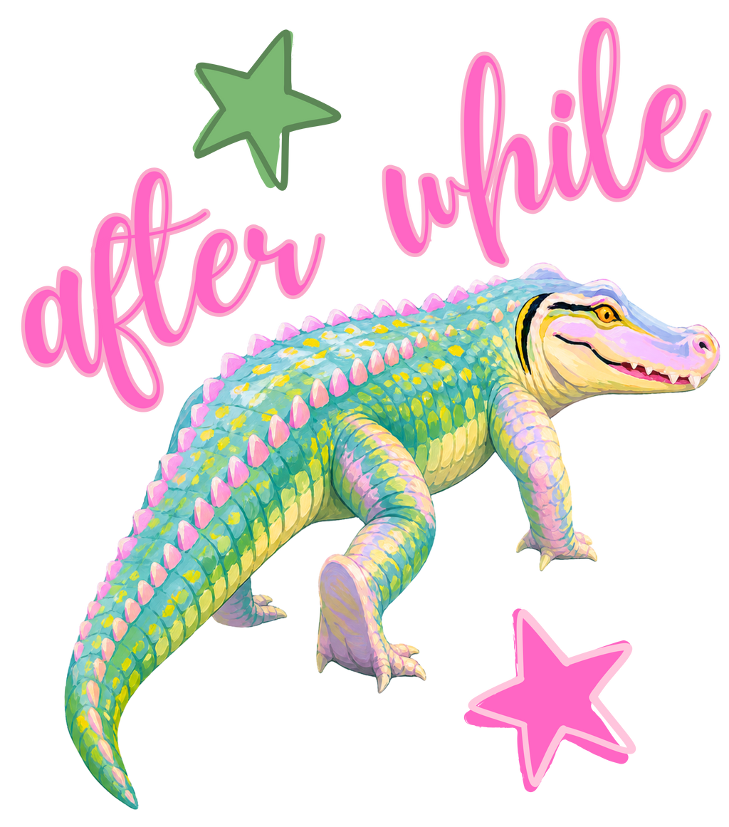 Later Gator Colorful Front & Back PNG File