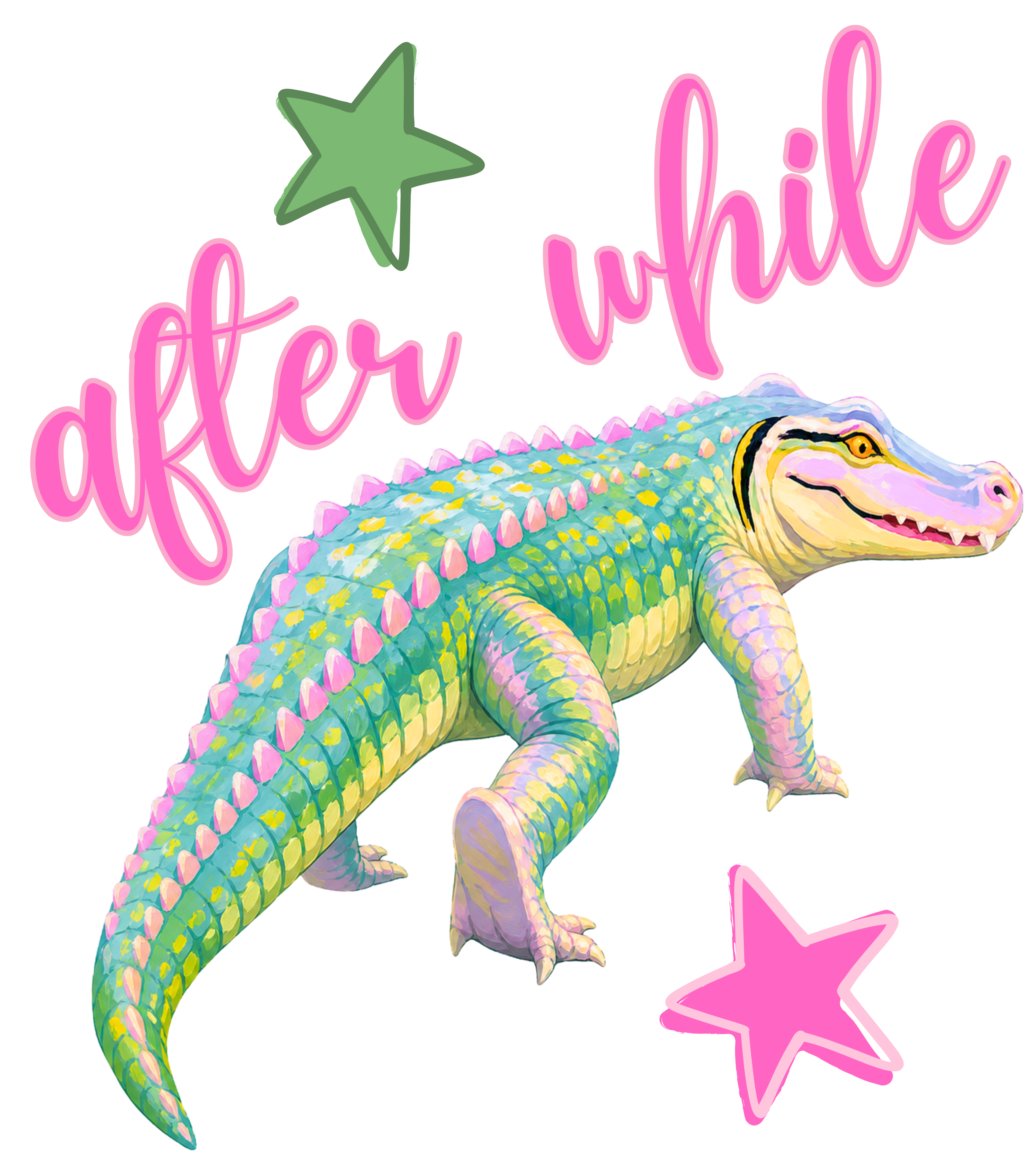 Later Gator Colorful Front & Back PNG File