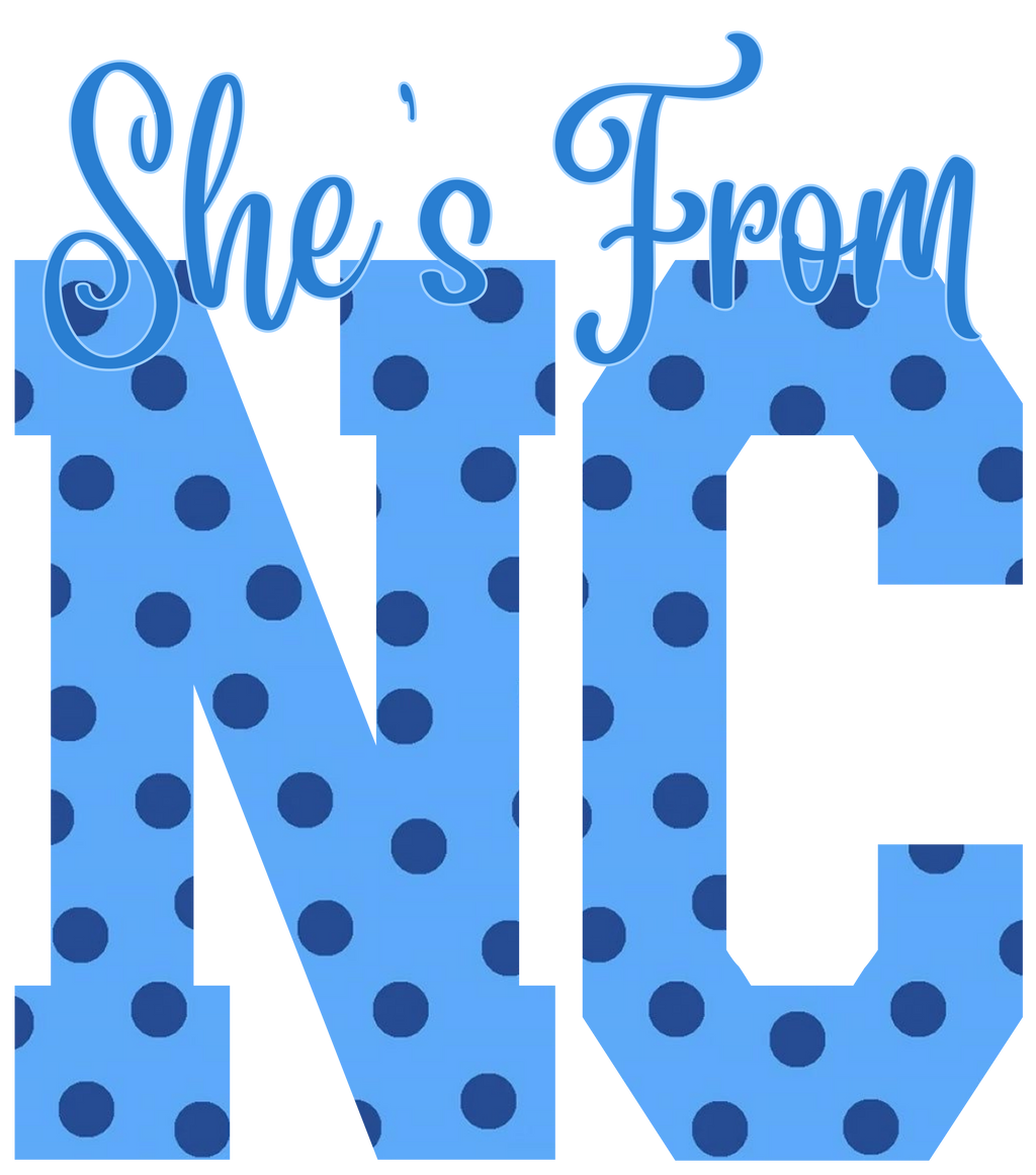 She's From NC PNG- Polka Dot Southern Style
