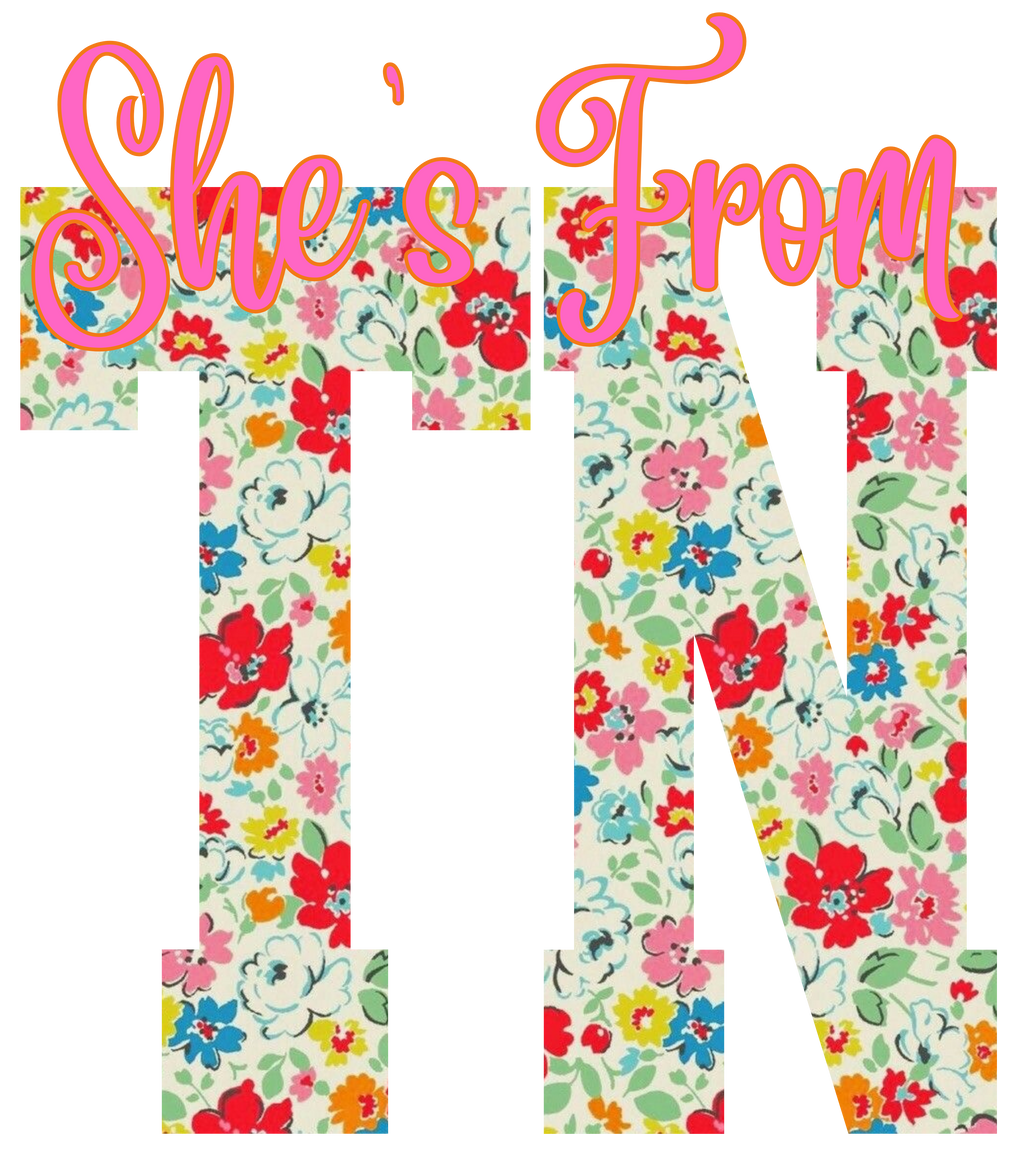She's From TN PNG-Floral Southern Design