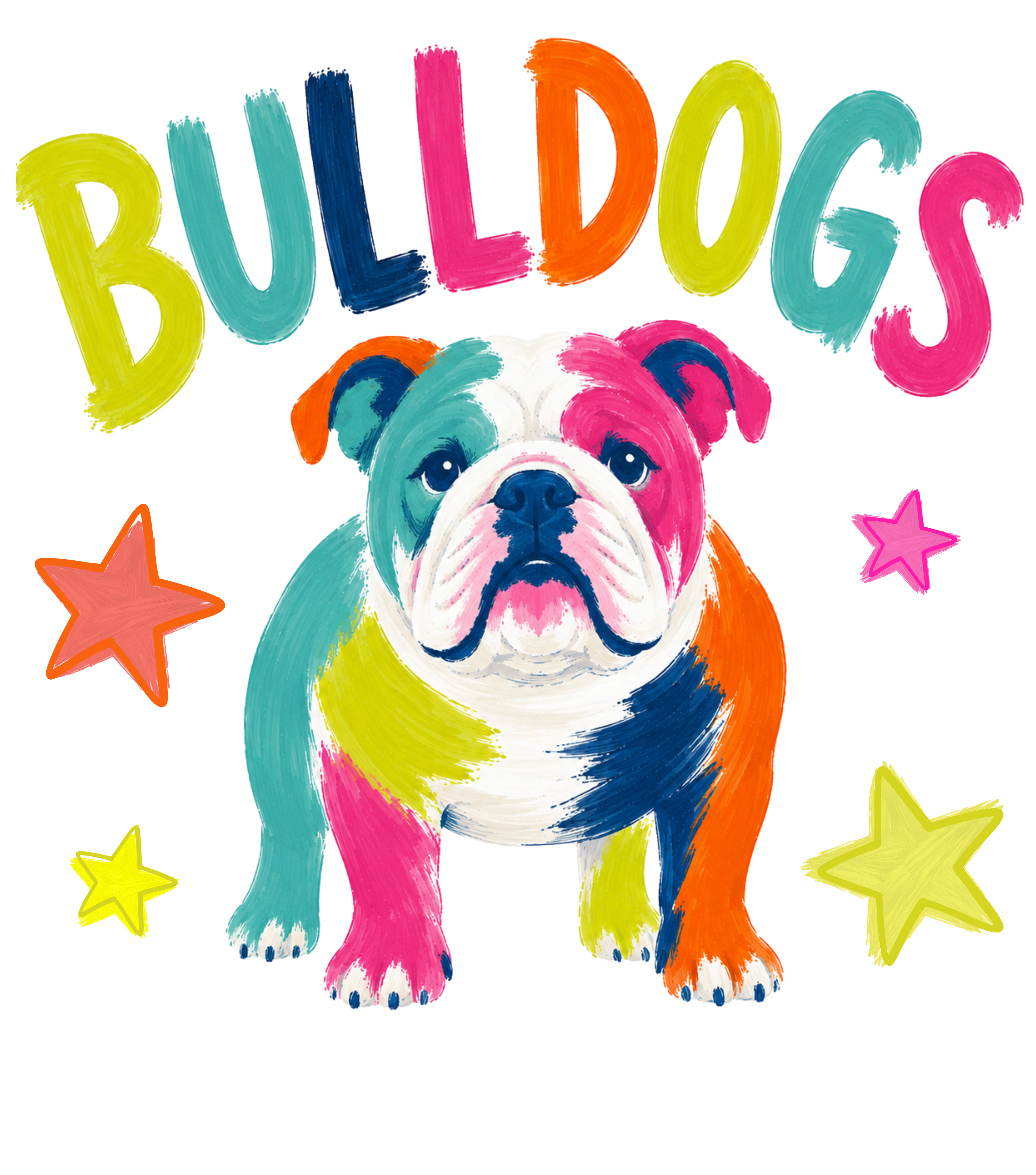 Bold and Vibrant Bulldogs Mascot PNG Digital Download