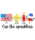 Cut The Sparklers Cute 4th Of July PNG