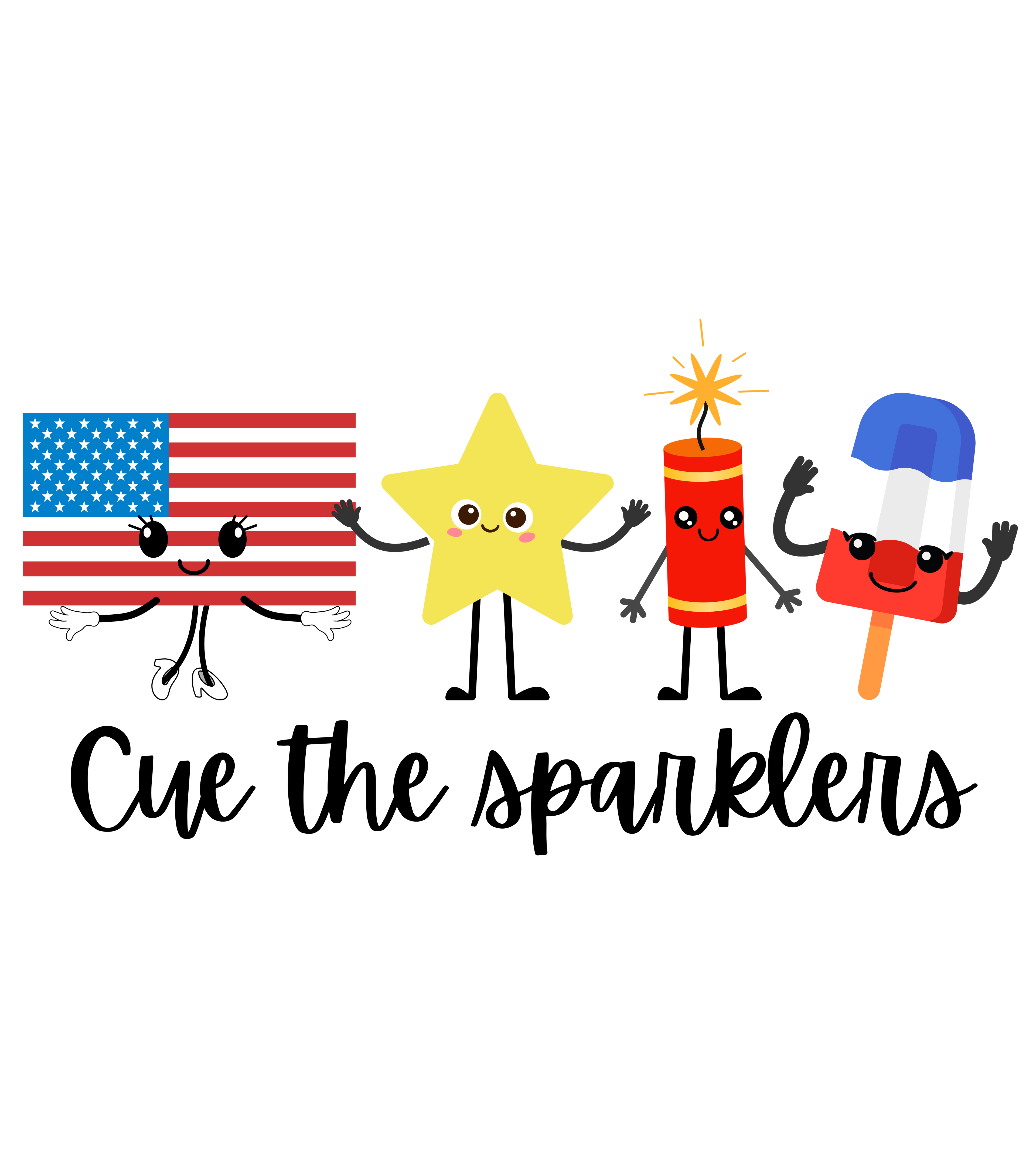 Cut The Sparklers Cute 4th Of July PNG
