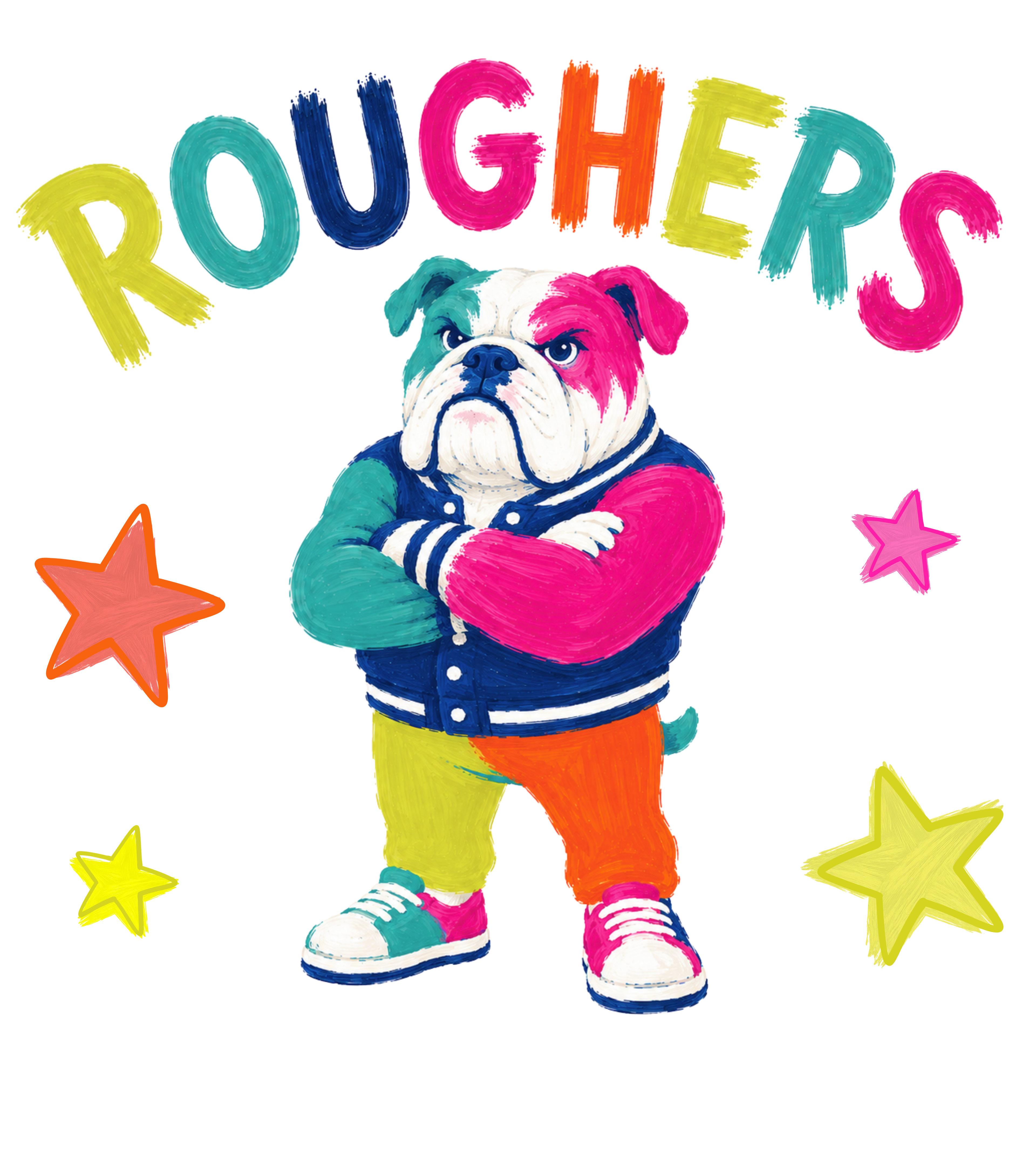 Roughers Dog Mascot PNG Digital Download