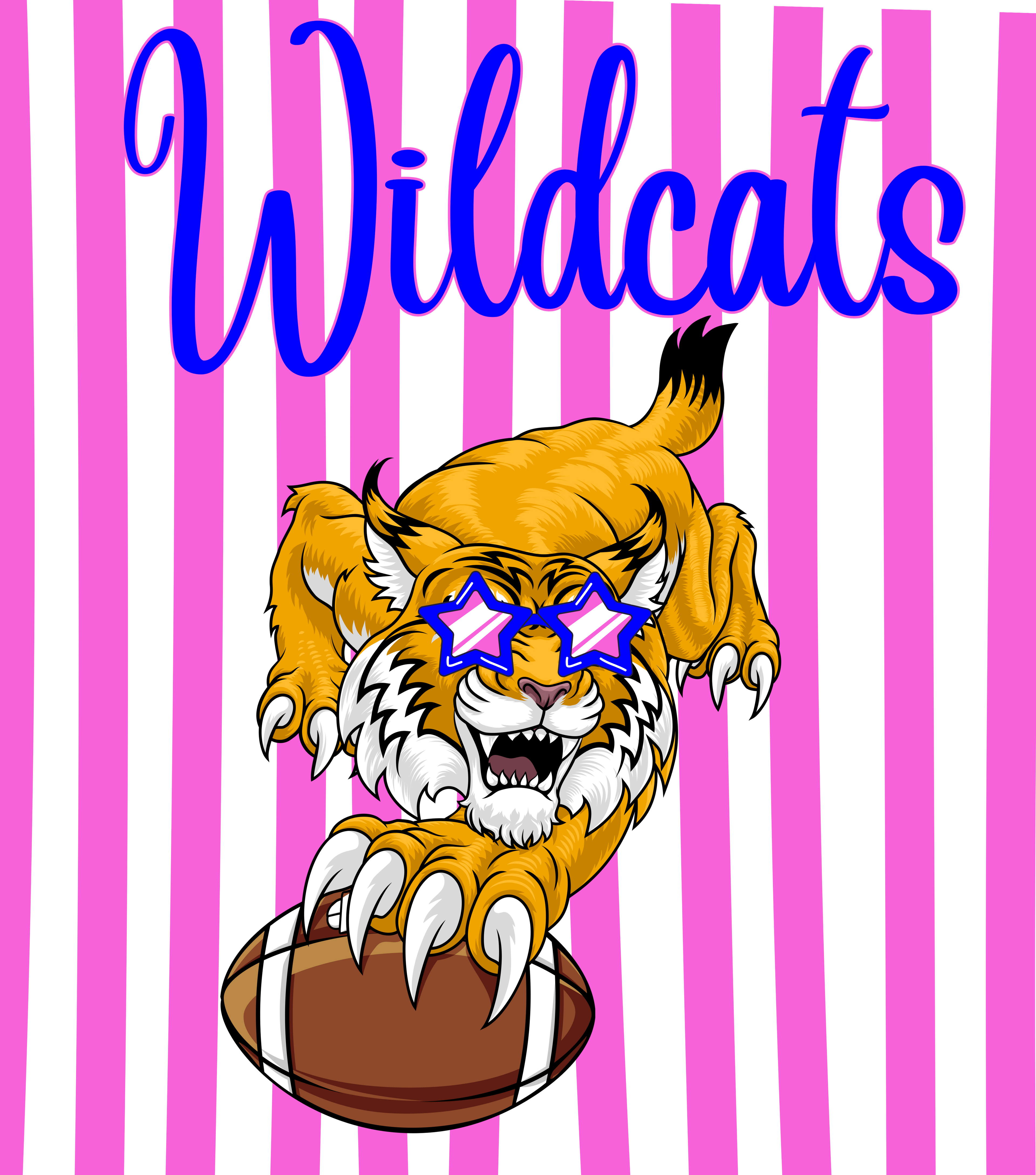 Wildcats striped PNG